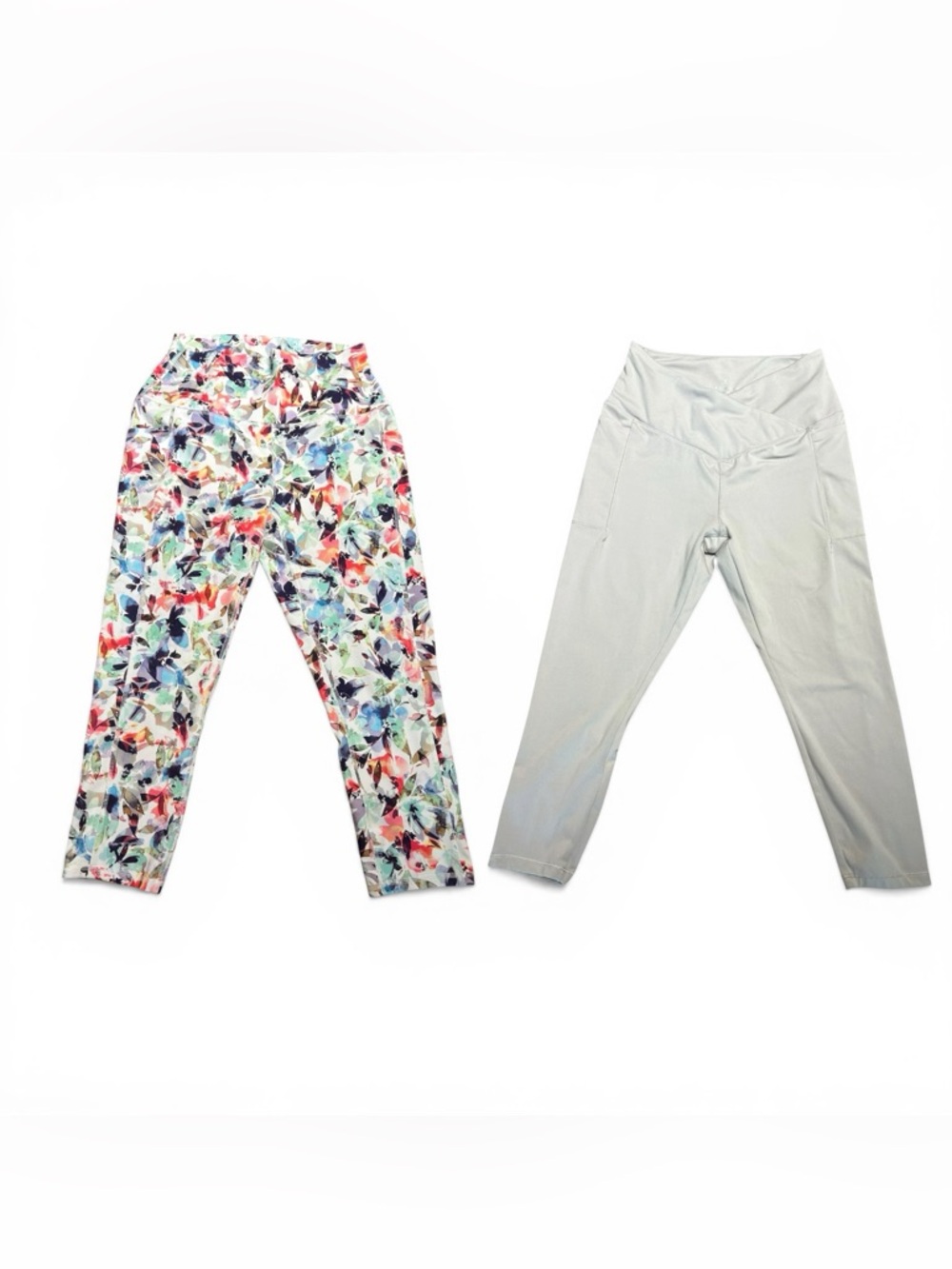Workout Leggings Bundle Medium RBX Floral Danskin Crossover Pockets